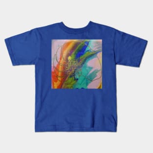 Acrylic Pour Shell Painting Kids T-Shirt